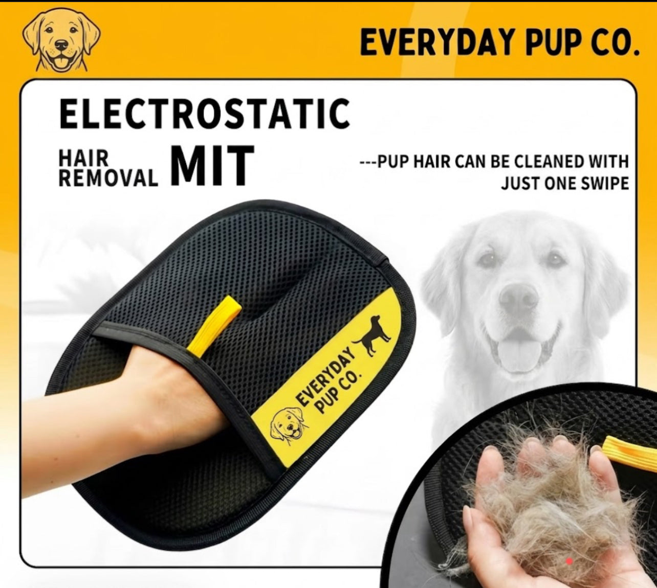 Pet Electrostatic Hair Removal Gloves Two-way Bristle Remover Hair Removal Brush Sticky Hair Artifact Dog/ Cat Hair Gloves Cat Hair Removal Comb